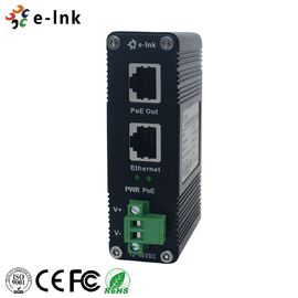 قدرت Gigabit E-Link بیش از انژکتور انژکتور 12 ~ 48VDC ورودی برق DIN Rail / Wall Mount