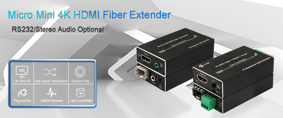 HDMI بیش از فیبر نوری گسترش دهنده