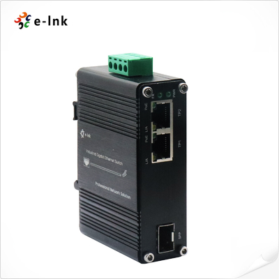 Industrial Poe Media Converter 2 Port 10/100/1000t 802.3at 30w To 1 Port 100/1000x Sfp