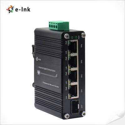 Industrial Ethernet Switch PoE+ 12-48VDC Input Power Booster 120W DIN Rail Mount