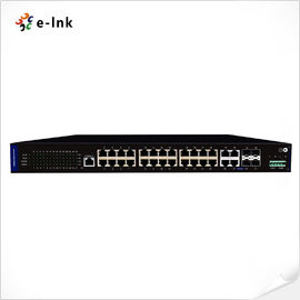 10/100/1000M  Industrial Managed PoE Switch 4xTP/SFP Combo Ports Rack Mounting