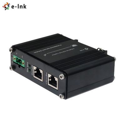 PoE Injector Adapter 2.5G 802.3at 30W 48V DC Output with Booster Function Din Rail Mounting