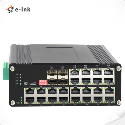 Industrial L2+ 24-Port 10/100/1000T plus 4-Port 1000X SFP Managed Ethernet Switch