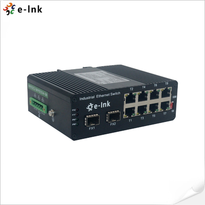 Industrial 8-port 10/100/1000BASE-T and 2-port 1000BASE-SFP 250m PoE Switch