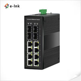 Multi Port Industrial Managed Ethernet Switch , Power Over Ethernet Switch No Fan Design