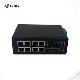 Multi Port Industrial Managed Ethernet Switch , Power Over Ethernet Switch No Fan Design