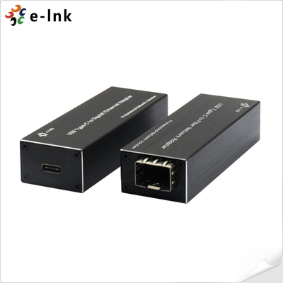 Micro Mini USB C To SFP Fiber Gigabit Ethernet Adapter 5W 9K Jumbo Frame FCC