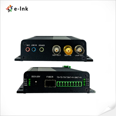1Ch دو طرفه 3G-SDI با Loop-out + 1Ch Tally + 2Ch دو طرفه RS485 یا RS422 + 2Ch استریو آدیو + 1Ch میکروفون بیش از فایبر کنورتر