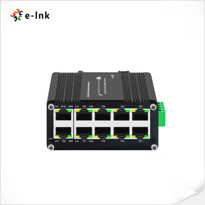 سوئیچ صنعتی 8 پورت گیگابیت PoE + با 2 پورت گیگابیت Uplink ، 240W خروجی ، -40 °C تا 80 °C