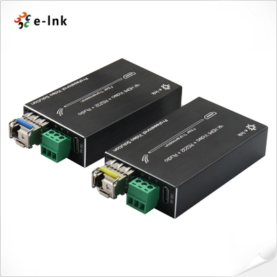 ميكرو 4K HDMI Fiber Extender با RS232 و صوت خارجي 5V DC Type-C Power Input