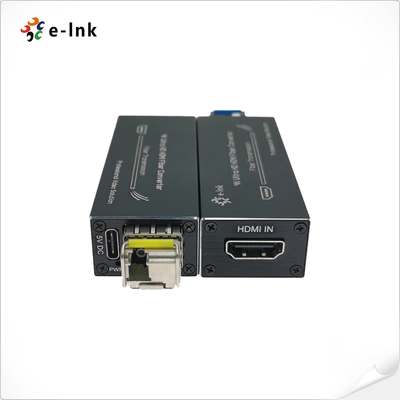 4Kx2K HDMI Fiber Extender سیگنال غیر فشرده 80km فاصله انتقال RoHS گواهینامه
