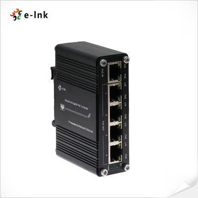 صنعتی 1-Port PoE + به 4-Port Gigabit Extender 30W IP40 DIN-Rail