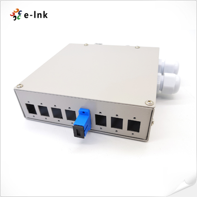 8-Port DIN-Rail Fiber Splice Box با گزینه های چند آداپتور 8 فیبر
