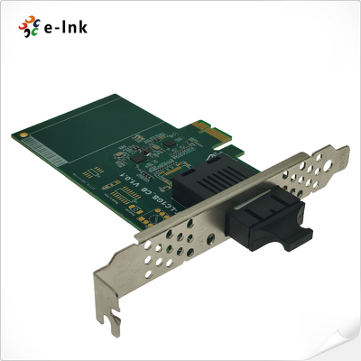 کارت NIC فیبر صنعتی 100M PCI-E SC SFP Interface عملکرد سرور