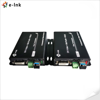DVI Fiber Extender با RS232 Bi-Directional Audio 1080P تا 20 کیلومتر