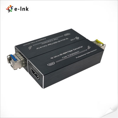 افزایش دهنده فیبر نوری سیگنال ویدئویی HDMI 1.4a تک کاناله میکرو با ورودی برق USB، 80 کیلومتر
